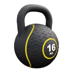 Gorilla Sports Kettlebell Gummi 4 kg – 20 kg Schwarz/Blau Sale