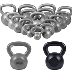 Gorilla Sports Kettlebell Gusseisen 2 - 32 kg Silber Outlet