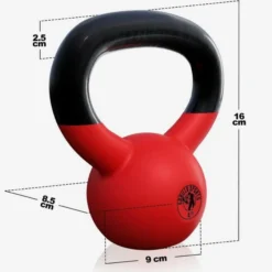 Gorilla Sports Kettlebell Gusseisen Neopren rot 2 - 32 kg Rot / Schwarz Online