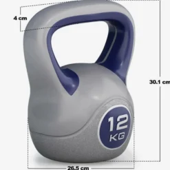 Gorilla Sports Kettlebell Kunststoff grau 2 - 20 kg Verschieden Best