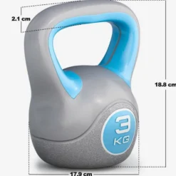 Gorilla Sports Kettlebell Kunststoff grau 2 - 20 kg Verschieden