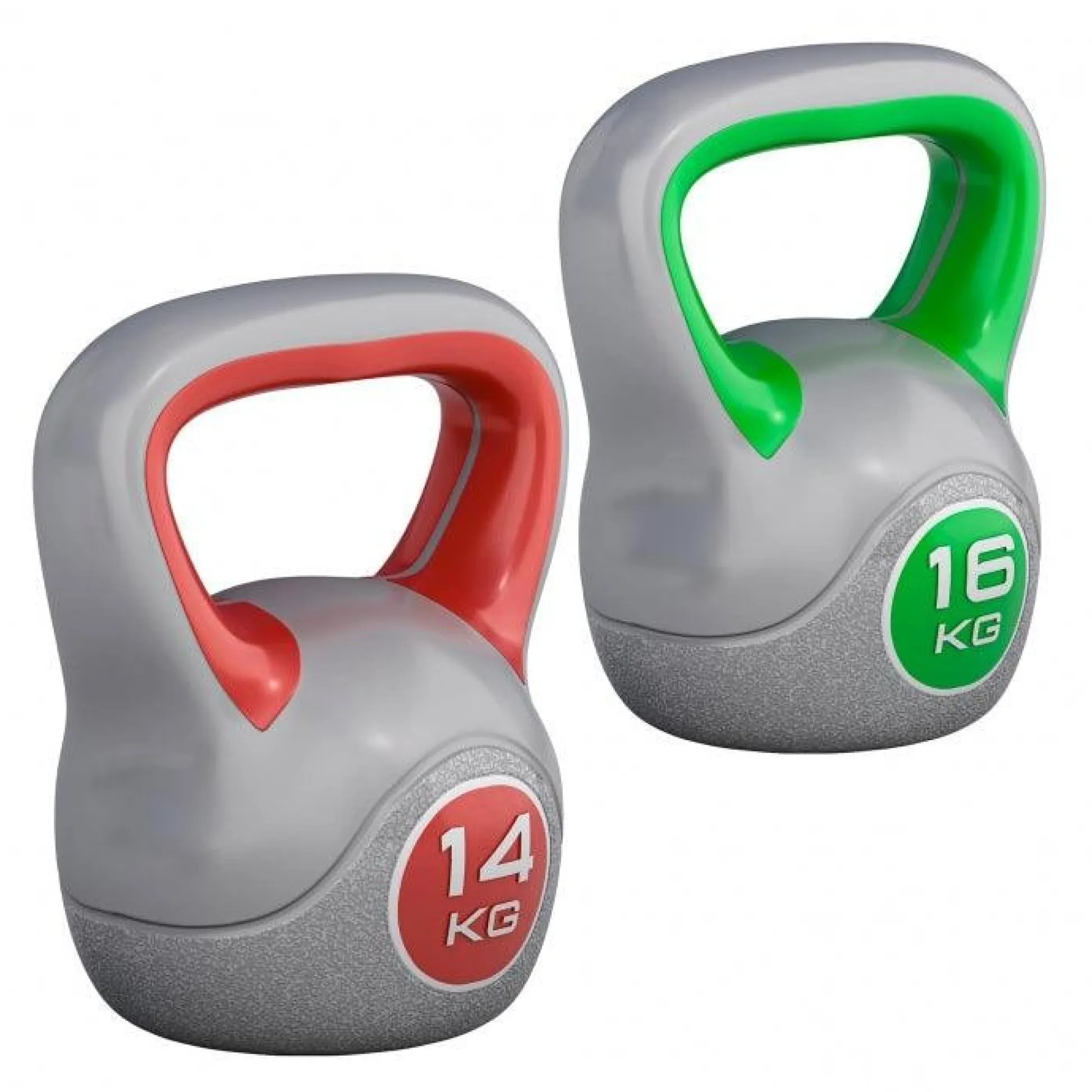 Gorilla Sports Kettlebell Kunststoff grau 2 - 20 kg Verschieden
