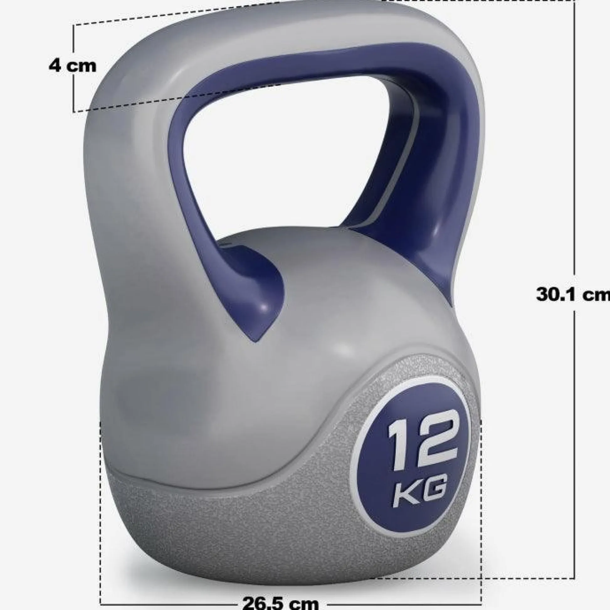 Gorilla Sports Kettlebell Kunststoff grau 2 - 20 kg Grau / Hellgrün Online