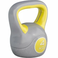 Gorilla Sports Kettlebell Kunststoff grau 2 - 20 kg Grau / Gelb New