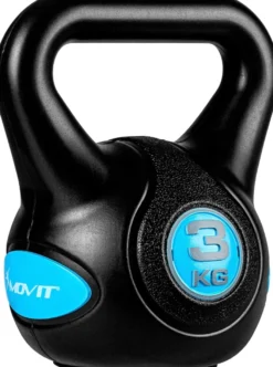 MOVIT Kettlebell Kunststoff grau 3 - 20 kg Schwarz Hot