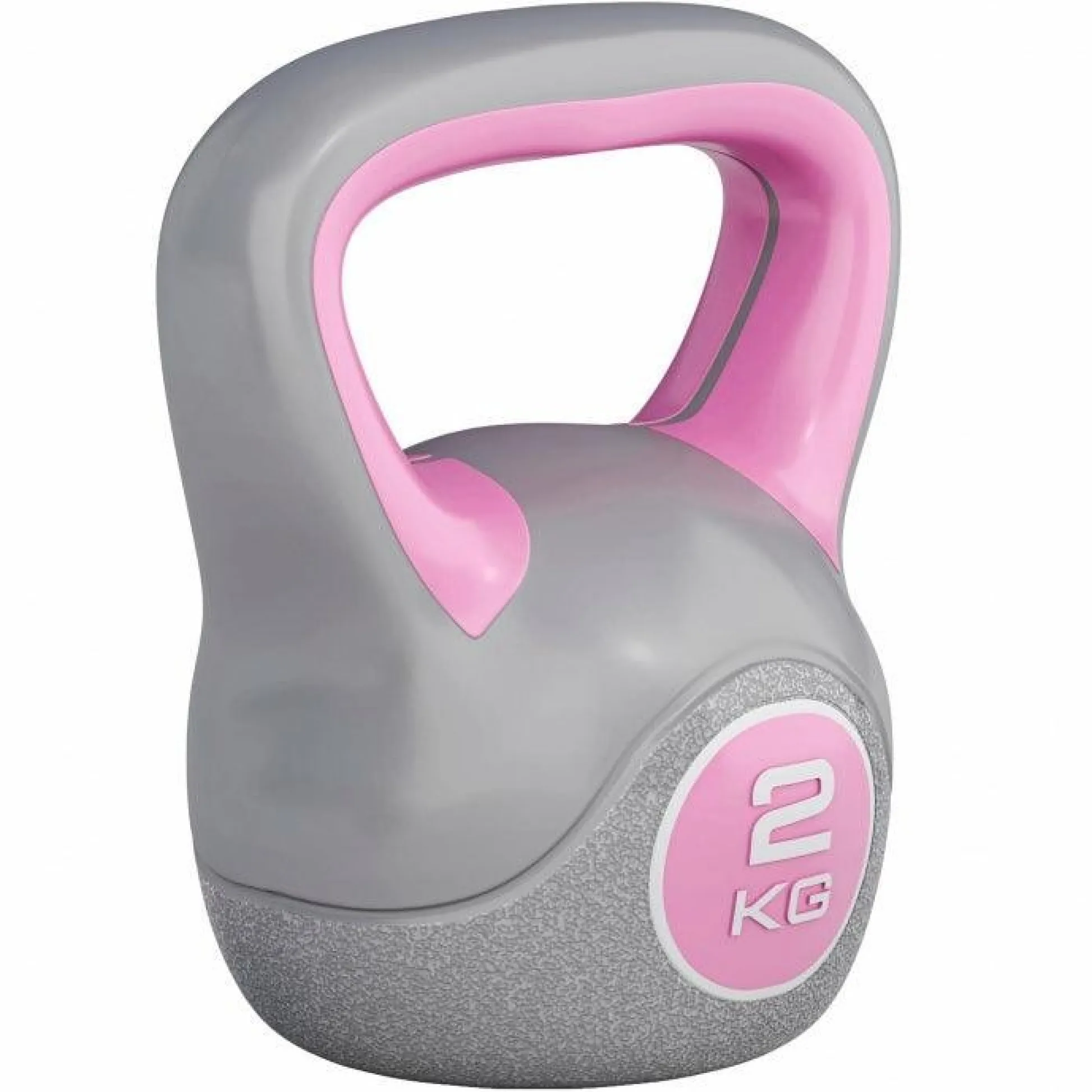 Gorilla Sports Kettlebell Kunststoff grau 2 - 20 kg Grau / Pink Best