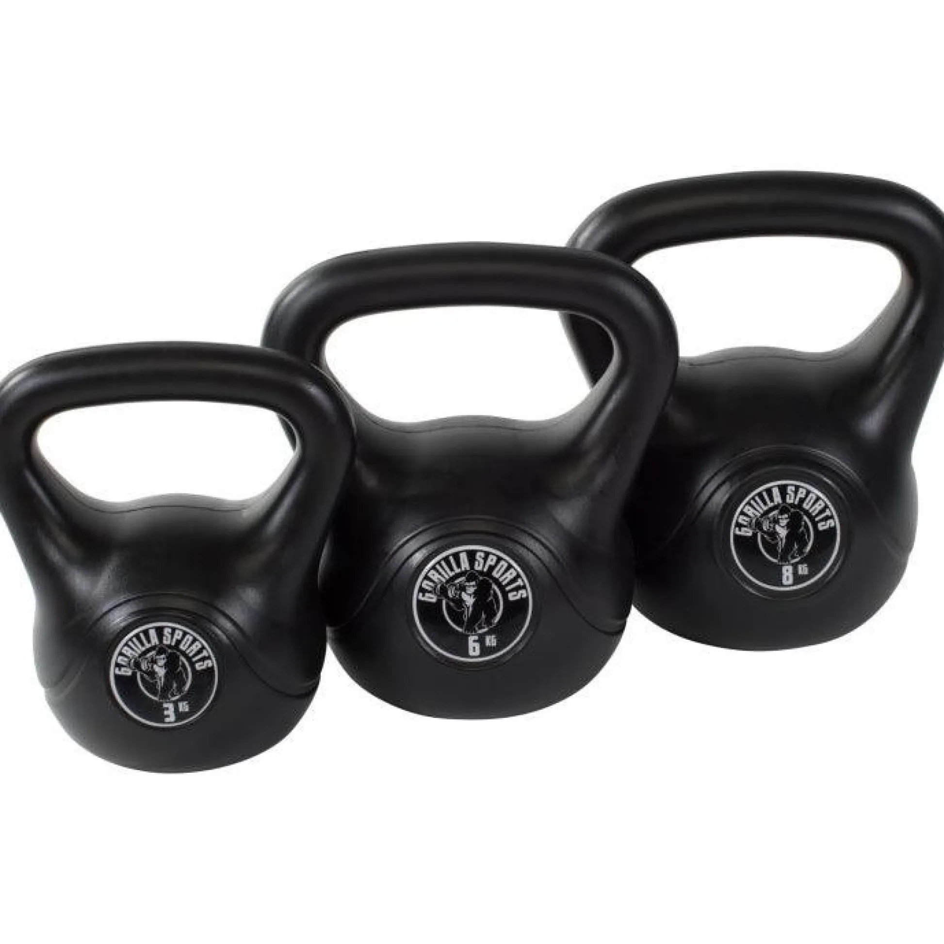 Gorilla Sports Kettlebell Kunststoff 2 - 20 kg Schwarz Online
