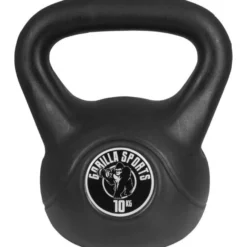 Gorilla Sports Kettlebell Kunststoff 2 - 20 kg Schwarz / Weiss New
