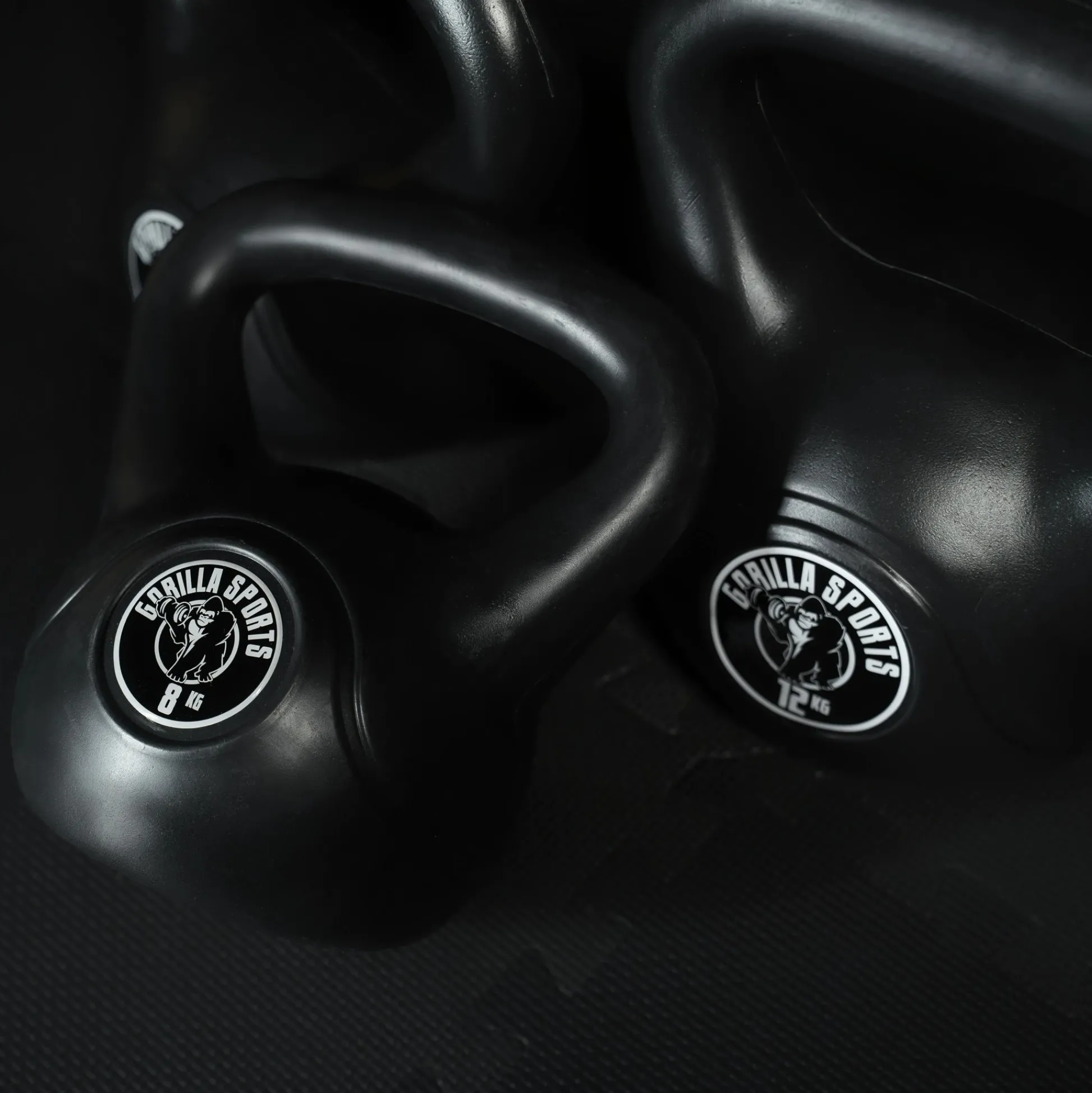 Gorilla Sports Kettlebell Kunststoff 2 - 20 kg Schwarz / Weiss New