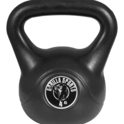 Gorilla Sports Kettlebell Kunststoff 2 - 20 kg Schwarz / Weiss Discount