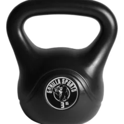 Gorilla Sports Kettlebell Kunststoff 2 - 20 kg Schwarz / Weiss Online