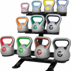 Gorilla Sports Kettlebell Ständer für 11 Kettlebells Schwarz Online