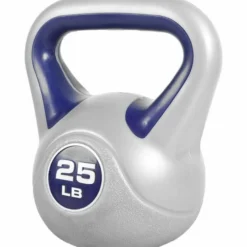 Gorilla Sports Kettlebell Stylish - 5 - 45 Pfund, Zement, Kunststoffabdeckung Grau / Lila Outlet