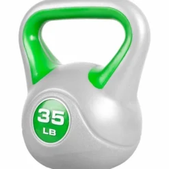 Gorilla Sports Kettlebell Stylish - 5 - 45 Pfund, Zement, Kunststoffabdeckung Grau / Lila Outlet
