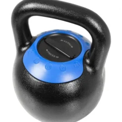 Gorilla Sports Kettlebell verstellbar 8 - 16 kg Schwarz / Rot Outlet