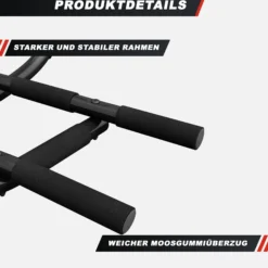 Gorilla Sports Klimmzugstange für den Türrahmen Multi Grip Schwarz Sale