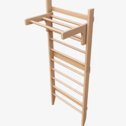 Physionics Klimmzugstange für Sprossenwand abnehmbar Natur Holz Hot