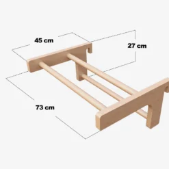 Physionics Klimmzugstange für Sprossenwand abnehmbar Natur Holz Hot