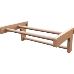 Physionics Klimmzugstange für Sprossenwand abnehmbar Natur Holz Hot