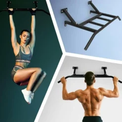Gorilla Sports Klimmzugstange Multi Grip für die Wand Schwarz Sale