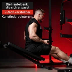 Gorilla Sports Kraftstation Home Gym inkl, Hantelbank Schwarz Online