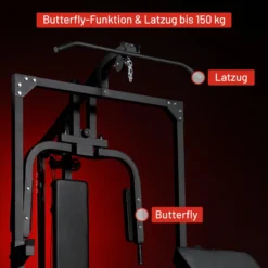 Gorilla Sports Kraftstation Home Gym inkl, Hantelbank Schwarz Online