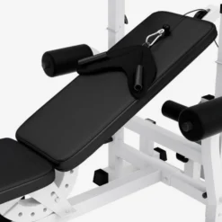 Gorilla Sports Kraftstation Universal inkl, Langhantel Set Kunststoff 40/70/100 kg Weiss Outlet