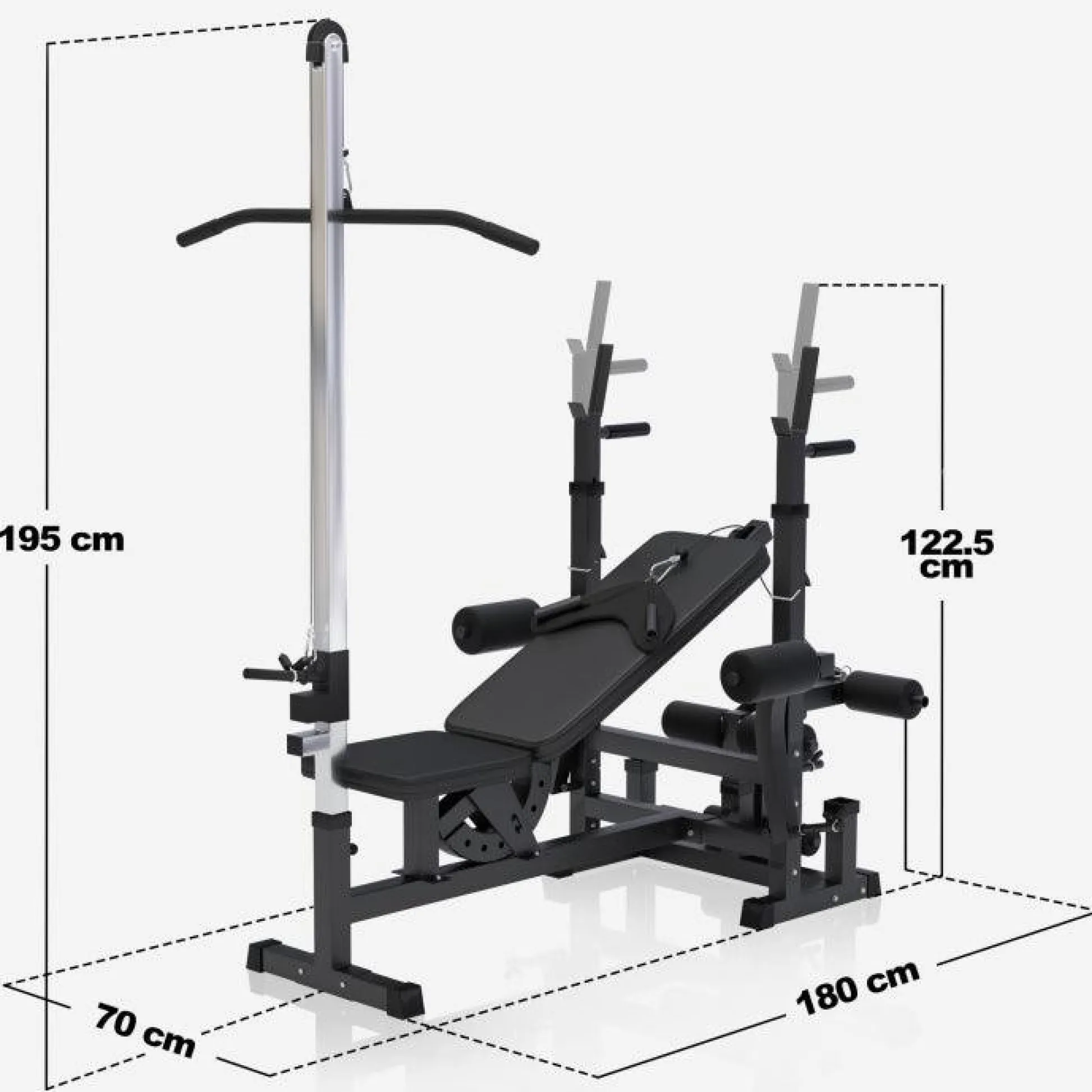 Gorilla Sports Kraftstation Universal inkl, Latzugturm Weiss Online