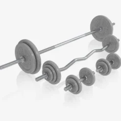 Gorilla Sports Kraftstation Universal inkl, Langhantel Set Gusseisen 108 kg Schwarz Hot