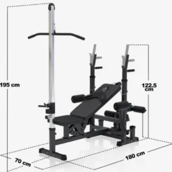 Gorilla Sports Kraftstation Universal inkl, Latzugturm Schwarz Clearance
