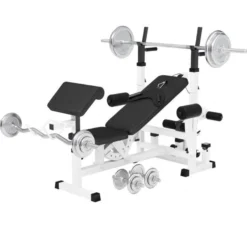 Gorilla Sports Kraftstation Universal Set Chrom 108 kg Weiss Clearance
