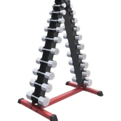 Gorilla Sports Kurzhantel Chrom 1 - 20 kg Schwarz / Silber / Rot Best