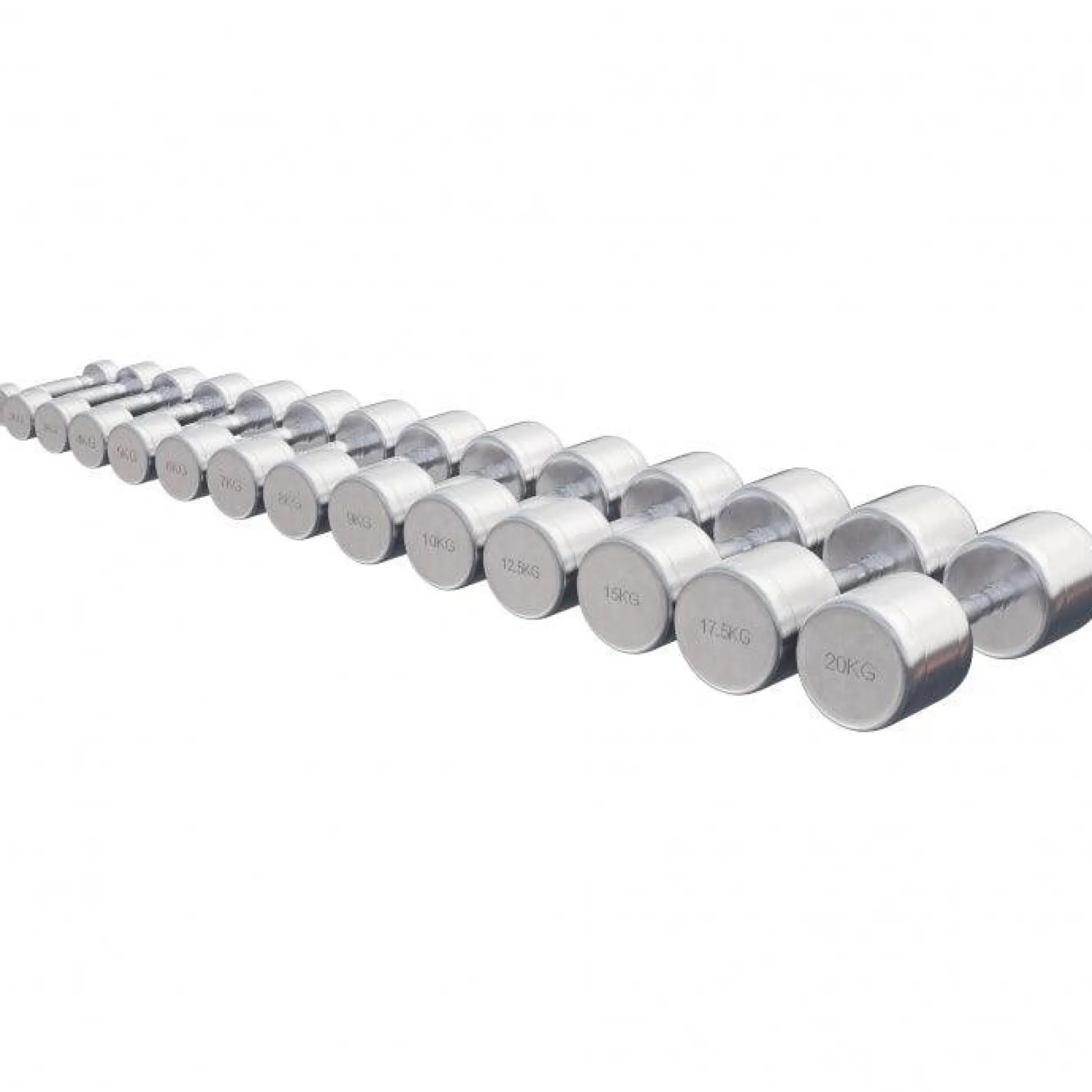 Gorilla Sports Kurzhantel Chrom 1 - 20 kg Chrom / Silber Sale