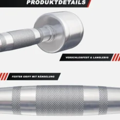 Gorilla Sports Kurzhantel Chrom 1 - 20 kg Chrom / Silber