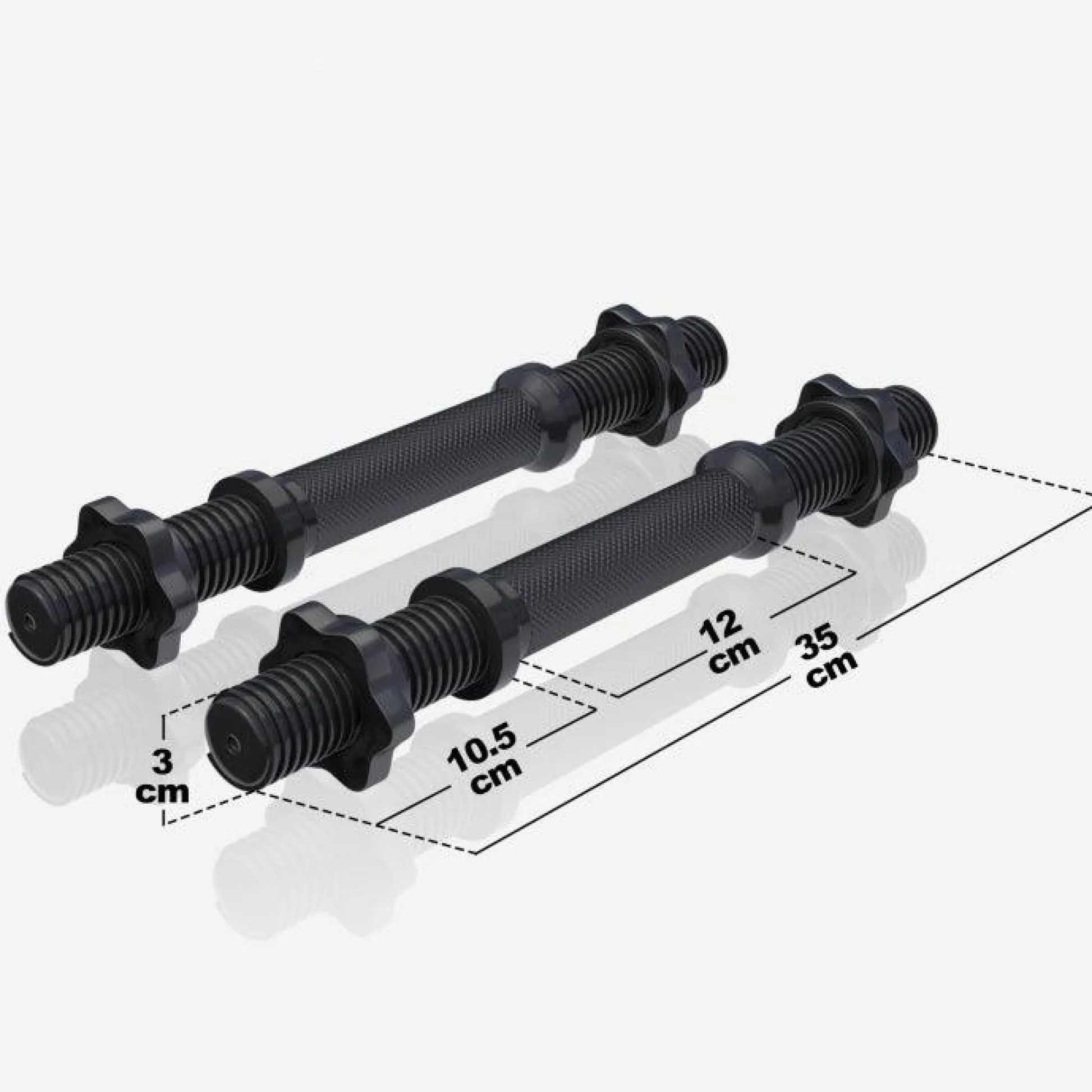 Gorilla Sports Kurzhantel 2er Set 35 cm mit Sternverschlüssen Silber Best