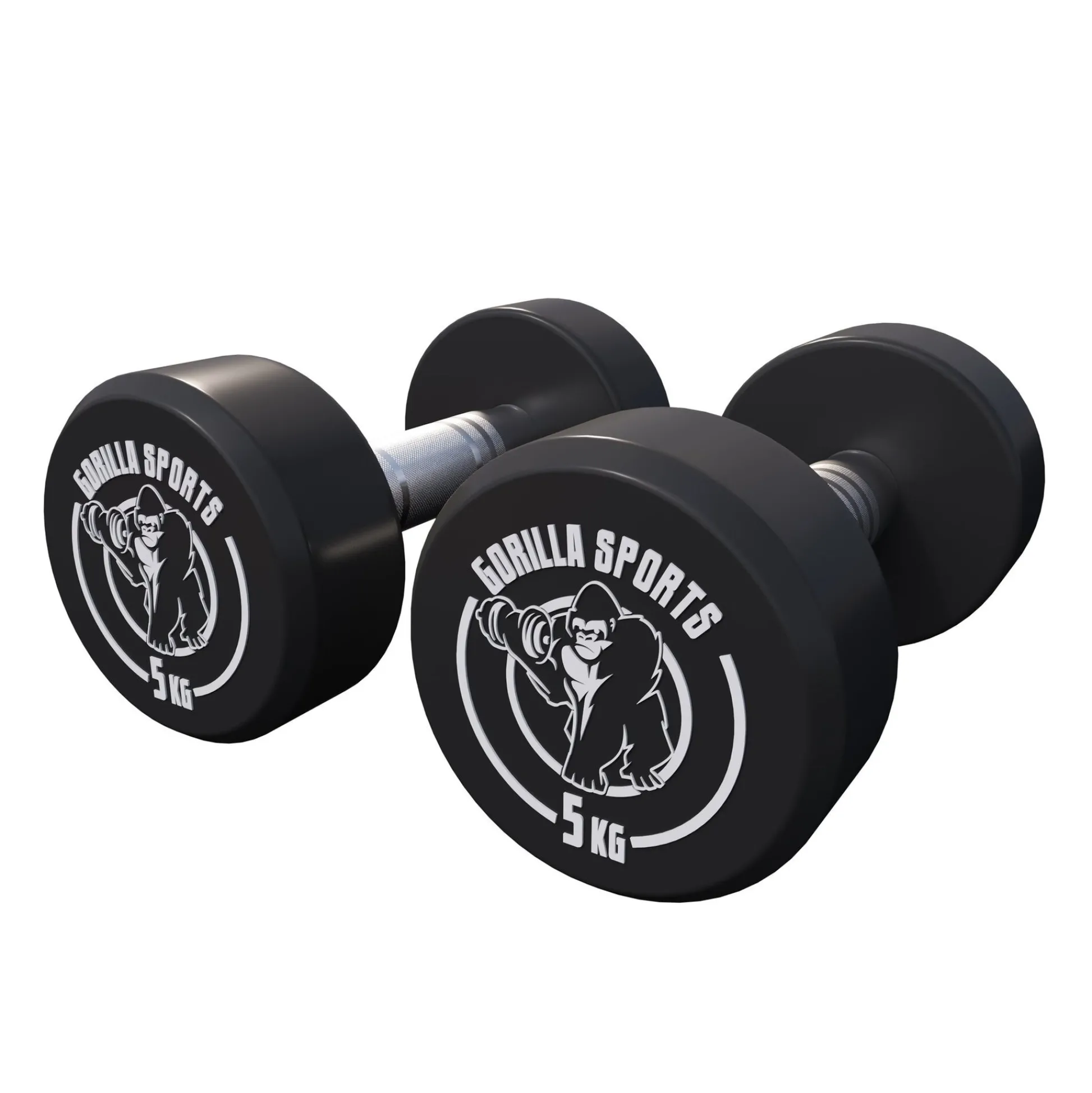 Gorilla Sports Kurzhantel Gummi 2,5 - 40 kg Schwarz Best