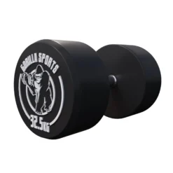 Gorilla Sports Kurzhantel Gummi 2,5 - 40 kg Schwarz / Weiß Best