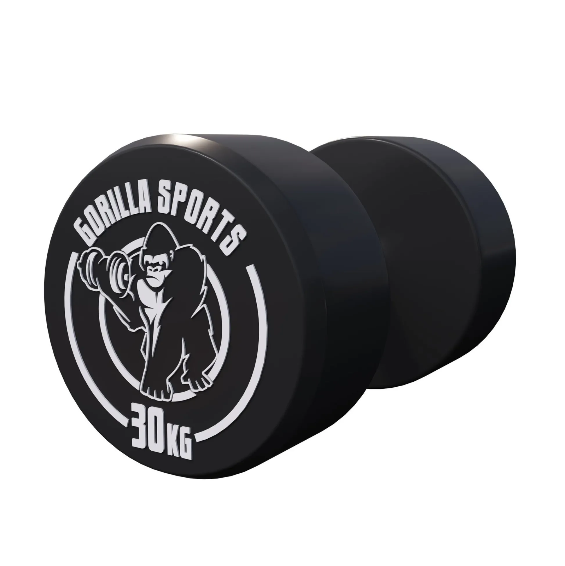 Gorilla Sports Kurzhantel Gummi 2,5 - 40 kg Schwarz / Weiß Sale