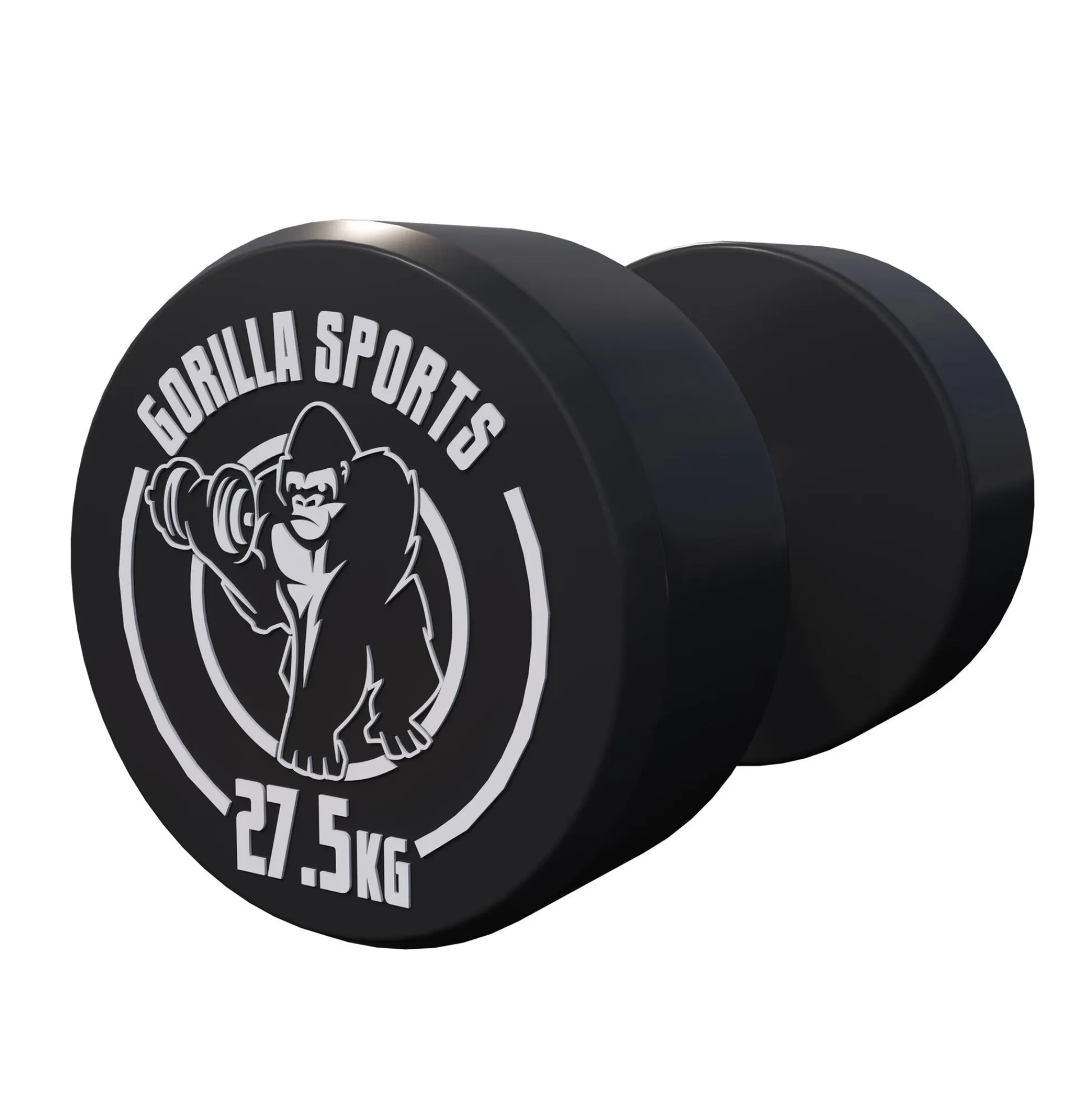 Gorilla Sports Kurzhantel Gummi 2,5 - 40 kg Schwarz / Weiß Sale