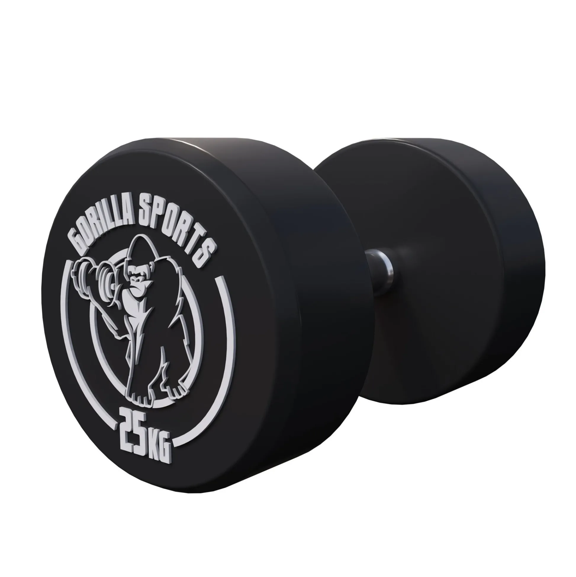 Gorilla Sports Kurzhantel Gummi 2,5 - 40 kg Schwarz / Weiß Discount