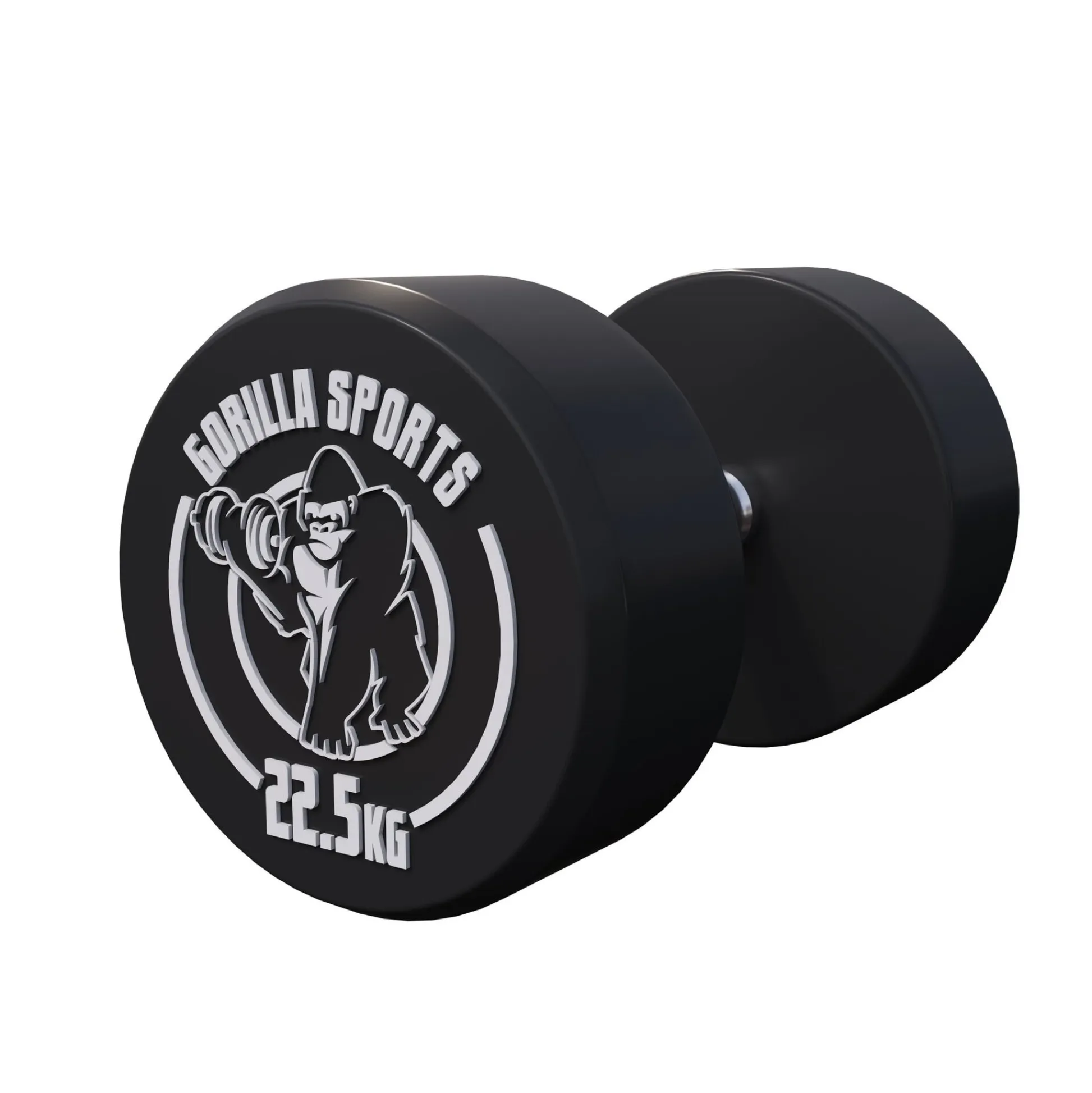 Gorilla Sports Kurzhantel Gummi 2,5 - 40 kg Schwarz / Weiß Clearance