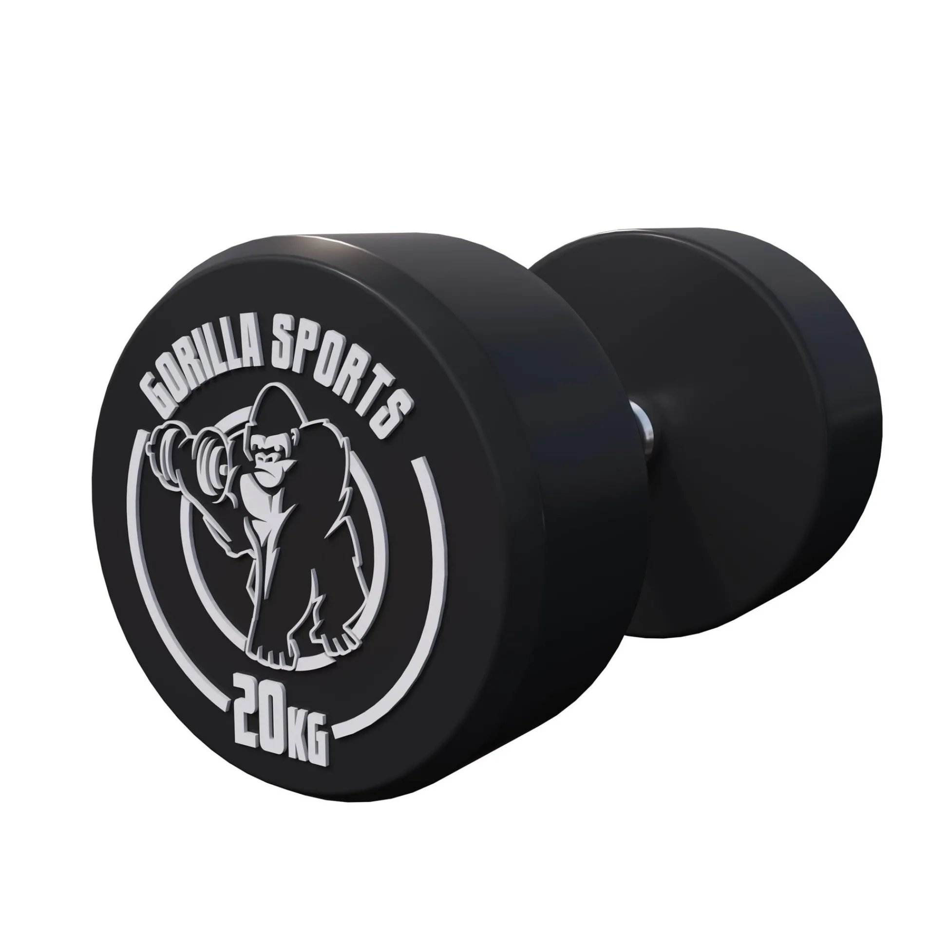 Gorilla Sports Kurzhantel Gummi 2,5 - 40 kg Schwarz / Weiß Outlet