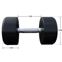 Gorilla Sports Kurzhantel Gummi 2,5 - 40 kg Schwarz / Weiß Outlet