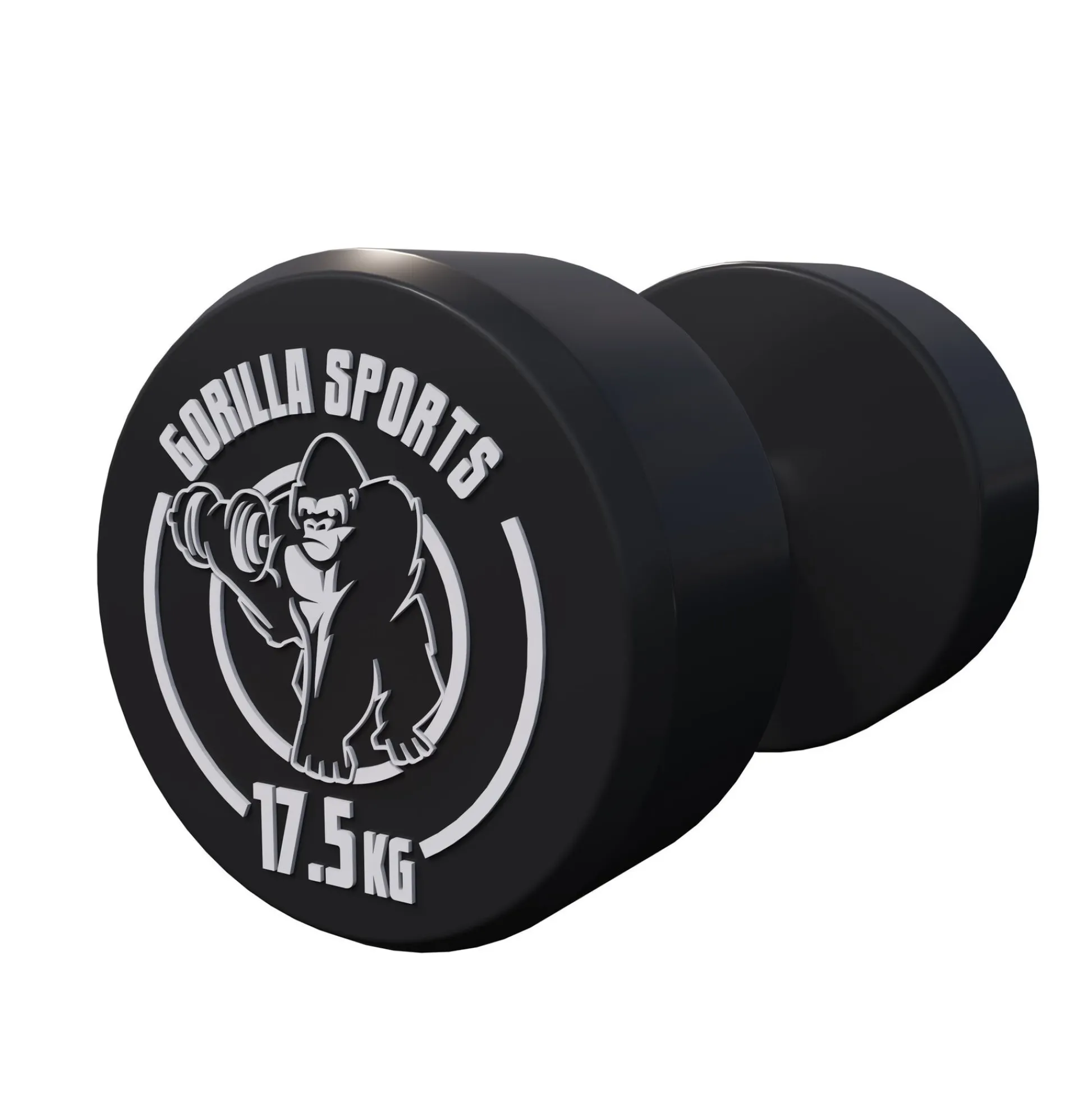 Gorilla Sports Kurzhantel Gummi 2,5 - 40 kg Schwarz / Weiß Outlet