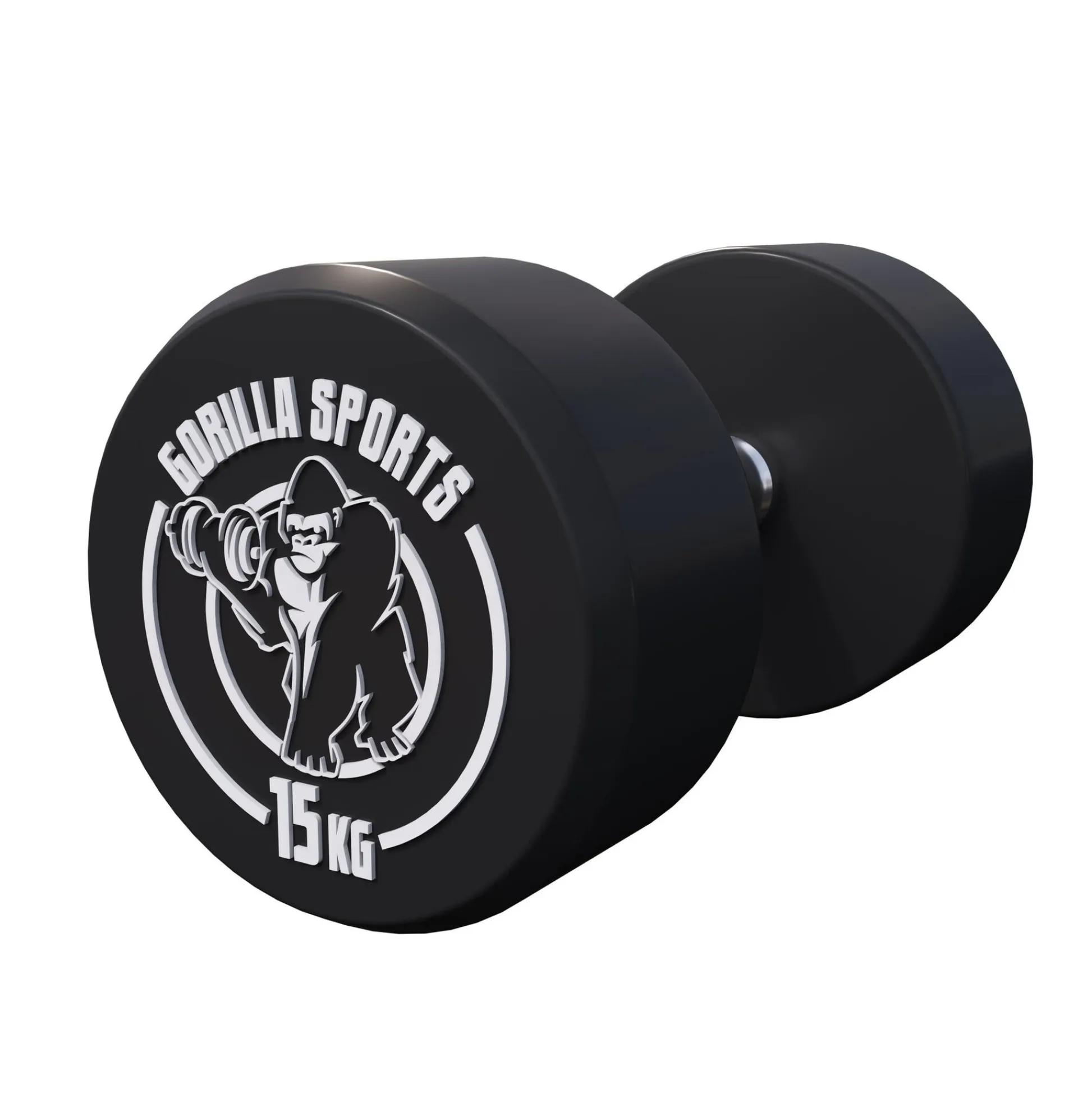 Gorilla Sports Kurzhantel Gummi 2,5 - 40 kg Schwarz / Weiß Hot