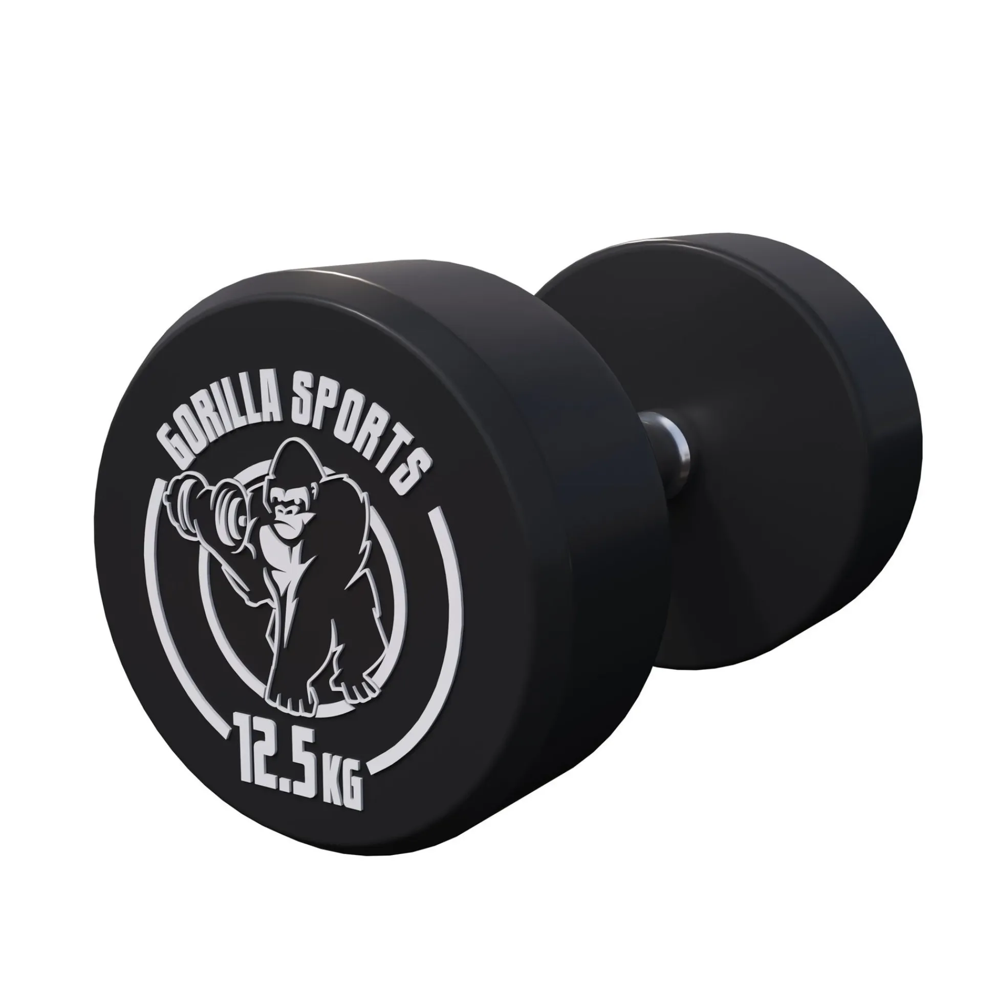 Gorilla Sports Kurzhantel Gummi 2,5 - 40 kg Schwarz / Weiß Hot