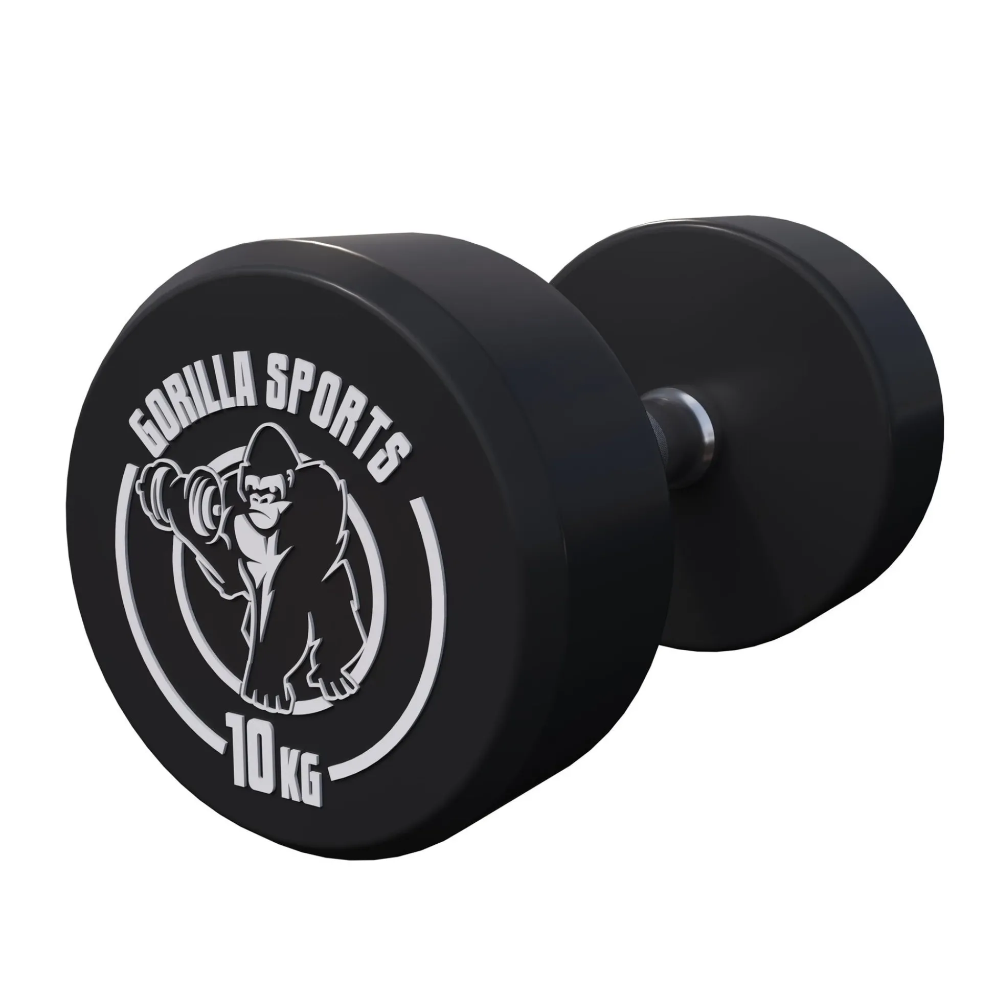 Gorilla Sports Kurzhantel Gummi 2,5 - 40 kg Schwarz / Weiß Discount