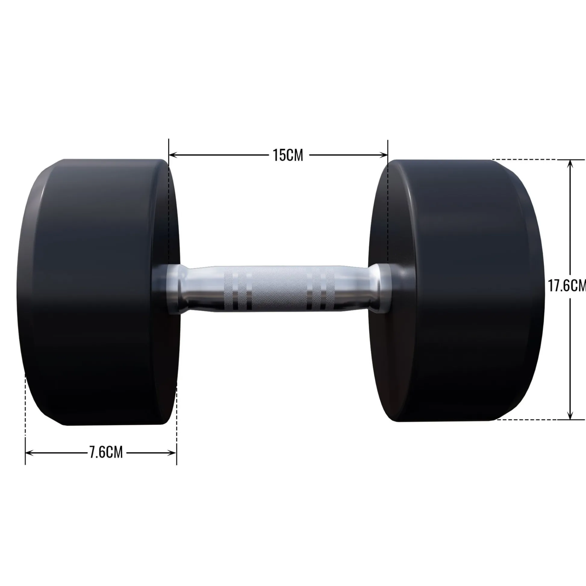 Gorilla Sports Kurzhantel Gummi 2,5 - 40 kg Schwarz / Weiß Sale