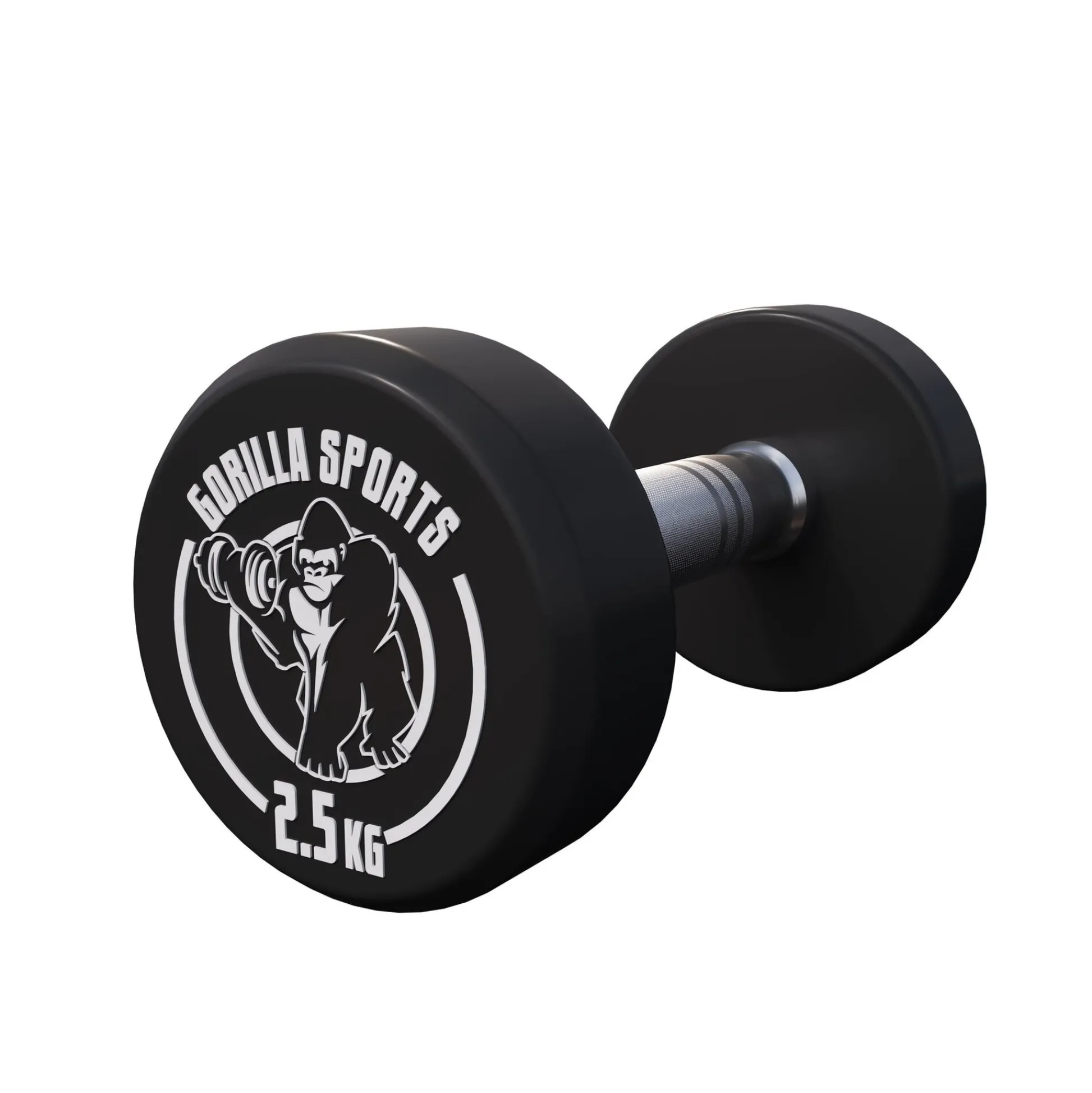 Gorilla Sports Kurzhantel Gummi 2,5 - 40 kg Schwarz / Weiß Sale