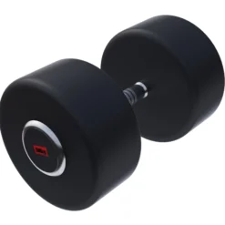 Gorilla Sports Kurzhantel Gummi PRO 2,5 - 50 kg Chrom / Schwarz Clearance